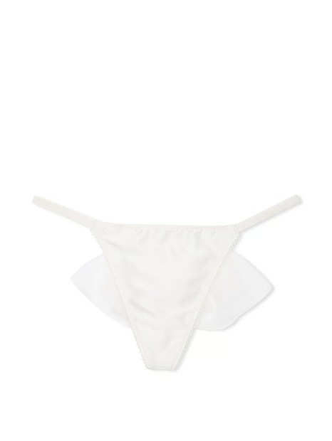 Шикарные трусики стринги с бантом сзади Victoria's Secret 1159837387 (Белый XL)