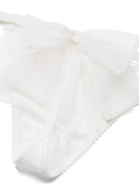 Шикарные трусики стринги с бантом сзади Victoria's Secret 1159837387 (Белый XL)