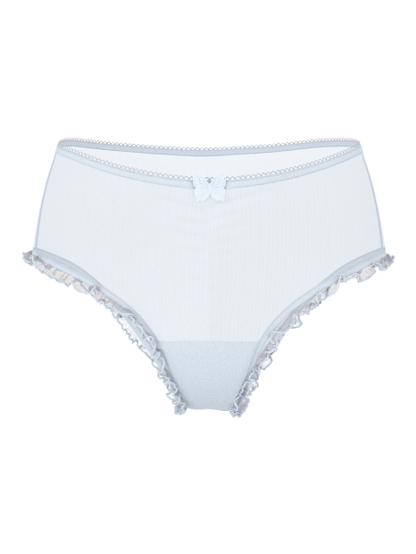 Женские сетчатые трусики чики Victoria's Secret с вышитой бабочкой 1159837413 (Голубой S)