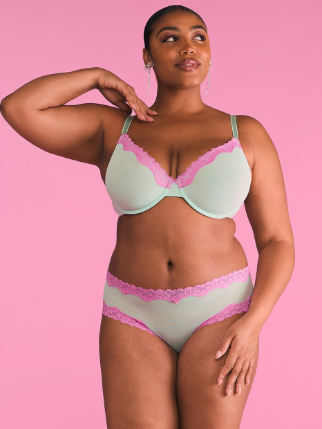 Женские сетчатые трусики чики Victoria's Secret 1159837503 (Розовый XS)