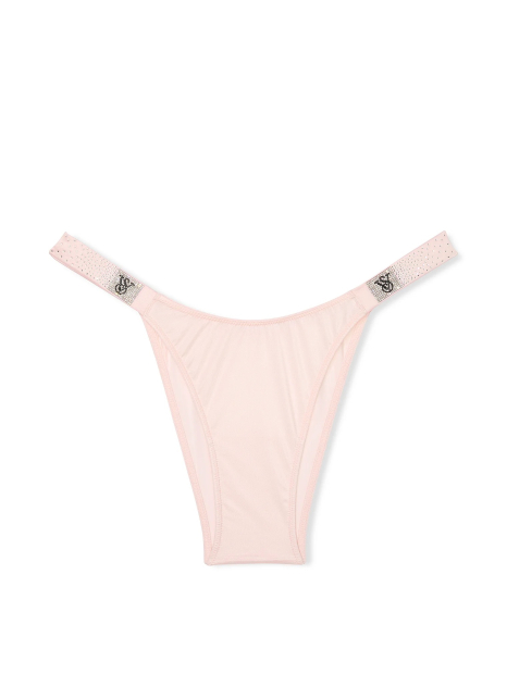 Трусики со стразами Victoria's Secret бразильяны 1159837490 (Розовый M)