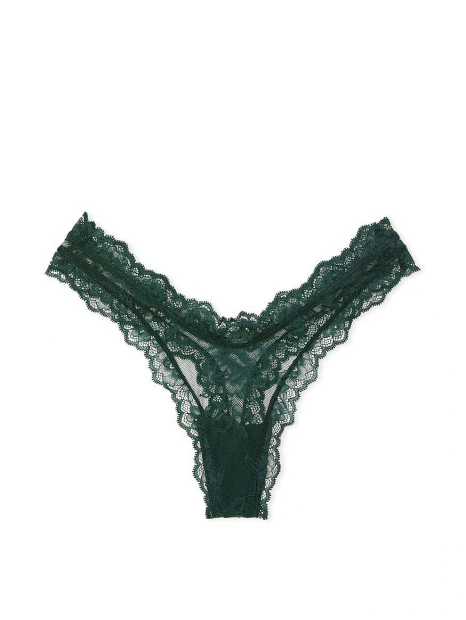 Кружевные трусики тонг Victoria's Secret 1159837616 (Зеленый M)