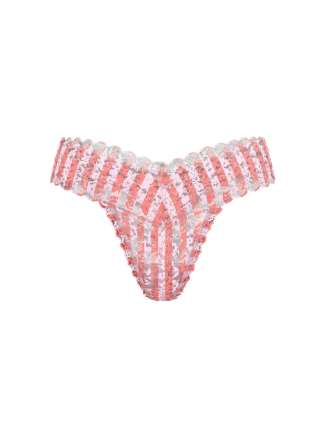 Женские кружевные трусики Victoria's Secret тонг 1159837646 (Розовый M)