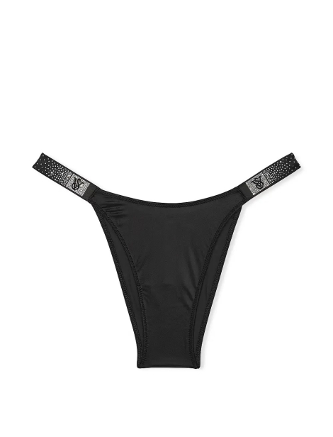 Трусики бразилиана Victoria's Secret со стразами 1159837691 (Черный M)