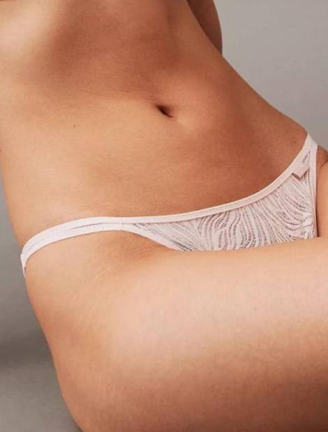 Женские сетчатые трусики Calvin Klein танга 1159837769 (Розовый L)