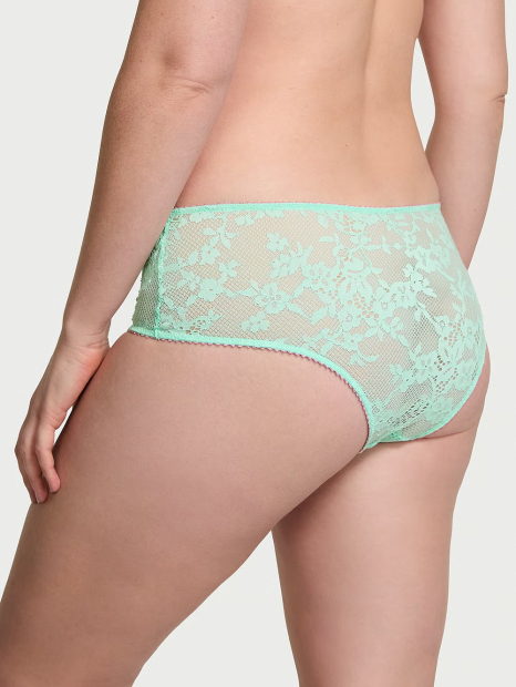 Кружевные трусики чики Victoria's Secret 1159838313 (Бирюзовый L)
