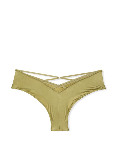 Гладкі трусики чики Victoria's Secret з ремінцями 1159838512 (Зелений M)