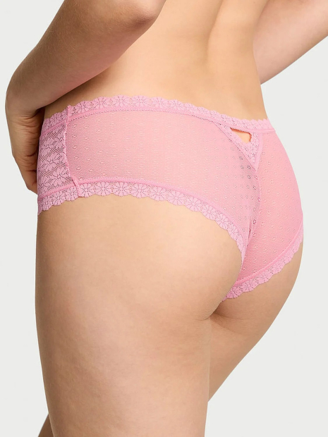 Женские кружевные трусики чики Victoria's Secret 1159838098 (Розовый L)