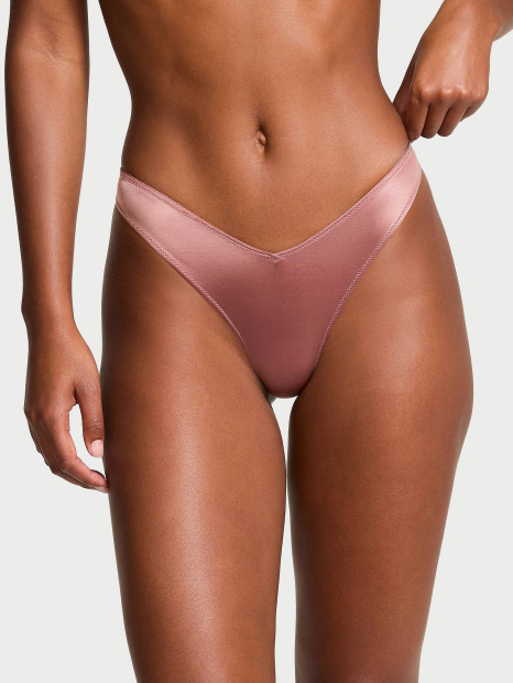 Жіночі трусики тонг Victoria's Secret з ремінцями 1159838106 (Рожевий XS)