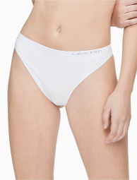 Бесшовные трусики Calvin Klein тонг с логотипом 1159776147 (Белый, S)