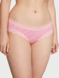 Женские трусики чики Victoria's Secret с кружевом 1159793442 (Розовый, XL)