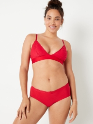 Женские трусики шортики Victoria's Secret PINK с кружевом 1159792407 (Красный, XXL)