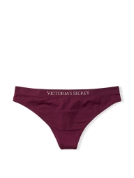 Гладкие трусики тонг Victoria's Secret с логотипом 1159792543 (Бордовый, S)