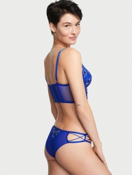 Женские сетчатые трусики Victoria's Secret стринг бикини с вышивкой 1159801575 (Синий, S)