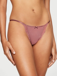 Гладкие блестящие трусики бикини Victoria's Secret 1159798888 (Розовый, M)