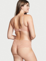 Кружевные трусики тонг Victoria's Secret 1159801908 (Бежевый, S)