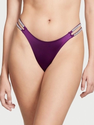 Гладкие трусики бразилианы Victoria's Secret со стразами 1159802318 (Фиолетовый, L)