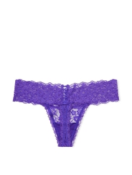 Женские кружевные трусики тонг Victoria's Secret 1159803851 (Фиолетовый, M)