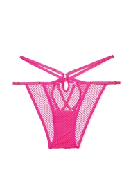 Женские трусики чики Victoria's Secret открытые в сеточку 1159805889 (Розовый, L)