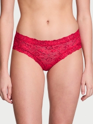 Кружевные трусики чики Victoria's Secret с принтом 1159805690 (Красный, M)