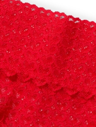 Кружевные трусики шортики Victoria's Secret Pink 1159805844 (Красный, L)