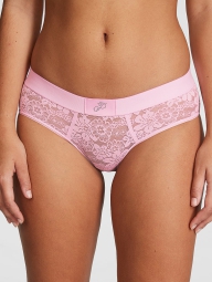 Жіночі мереживні трусики хіпхагери Victoria's Secret Pink 1159804655 (Рожевий, XS)