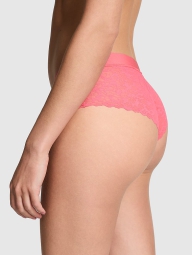 Бесшовные трусики чики Victorias Secret Pink с сетчатым узором 1159806036 (Розовый, XS)