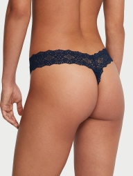 Кружевные трусики тонг Victoria's Secret 1159805346 (Синий, M)