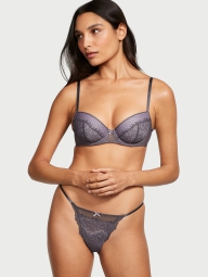 Женские кружевные трусики Victoria's Secret стринг бикини 1159806081 (Сиреневый, XL)