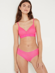 Женские кружевные трусики чикстеры Victoria's Secret Pink 1159806241 (Розовый, S)