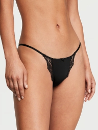 Гладкие трусики стринг бикини Victoria's Secret 1159806792 (Черный, M)