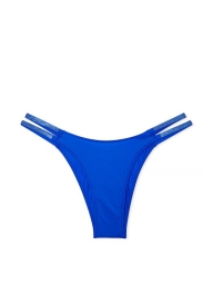 Гладкі трусики бразиліани Victoria's Secret зі стразами 1159807608 (Білий/синій, S)