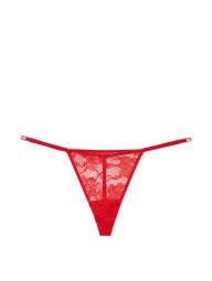 Кружевные трусики стринги со стразами Victoria's Secret 1159807325 (Красный, M)