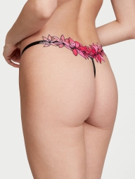 Сетчатые трусики стринги Victoria's Secret с вышивкой 1159807629 (Розовый, XL)