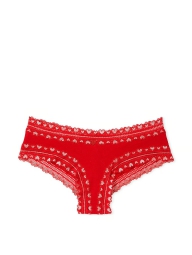 Жіночі трусики чіки Victoria's Secret з мереживом 1159807744 (червоний, XL)