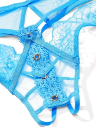 Відкриті трусики тонг Victoria's Secret з мереживом 1159807997 (Блакитний, M) 1159807997 (Блакитний, M)