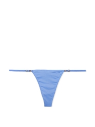Гладкі трусики тонг Victoria's Secret з регульованими ремінцями 1159808012 (Білий/синій, S)