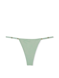 Гладкие трусики тонг Victoria's Secret с регулируемыми ремешками 1159808317 (Зеленый, XL)