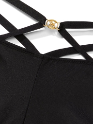 Женские гладкие трусики чики Victoria's Secret с эластичными ремешками 1159808060 (Черный, L)