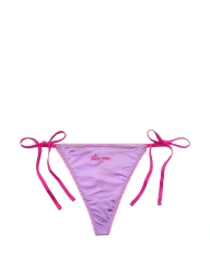 Трусики стринги Victoria's Secret с вышивкой 1159808302 (Сиреневый, One size)