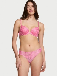 Сетчатые трусики бразильяна Victorias Secret с вышивкой 1159808539 (Розовый, M)