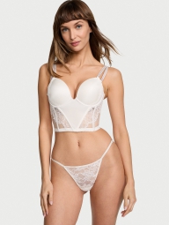 Кружевные трусики стринги со стразами Victoria's Secret 1159808696 (Белый, S)