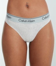 Женские трусики тонг Calvin Klein с логотипом 1159809243 (Серый, XL)