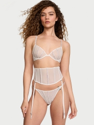 Эффектные трусики в сеточку Victoria's Secret со стразами 1159812157 (Молочный, S)