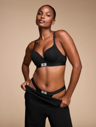 Трусики танга Victoria's Secret с логотипом из страз 1159818891 (Черный L)