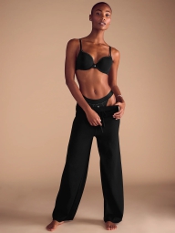 Гладкие трусики танга Victoria's Secret с логотипом из страз 1159820519 (Черный XL)
