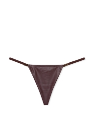 Женские трусики стринги Victoria's Secret из экокожи 1159818918 (Бордовый XS)