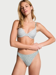Стильні трусики тонг Victoria's Secret Pink із принтом 1159819981 (Зелений L)