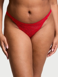 Кружевные женские трусики бразильяны Victoria's Secret 1159820668 (Красный XS)