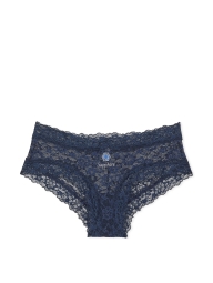 Кружевные трусики чики Victoria's Secret с вышивкой 1159826797 (Синий XS)